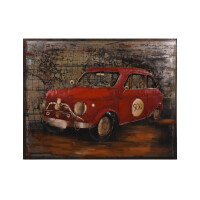 3D-Metallbild rotes Auto gallery
