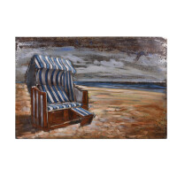 3D-Metallbild Strandkorb gallery