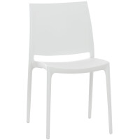 Stuhl VAYA - 81x44x50cm, wei&szlig;, Kunststoff |...