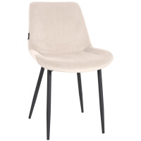 Esszimmerstuhl WIKIL Samt - 80x51x60cm, creme, Samt |...