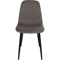 Esszimmerstühle 4er Set MOVI - Taupe Stoff, Metall | 88