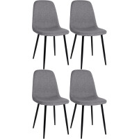 Esszimmerst&uuml;hle 4er Set MOVI - Grau Stoff,...