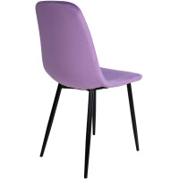 Esszimmerstühle 4er Set MOVI - Lila Samt, Metall | 88x4