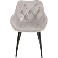 Esszimmerstuhl VIVI - Grau Samt, Metall | 83x58x62cm 3