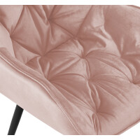 Esszimmerstuhl VIVI - Pink Samt, Metall | 83x58x62cm 6