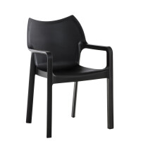 Stuhl REWIU - 84x57x53cm, schwarz, Kunststoff |...