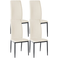 4er Set Esszimmerst&uuml;hle SAVINO Kunstleder -...