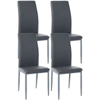 4er Set Esszimmerst&uuml;hle SAVINO Kunstleder -...
