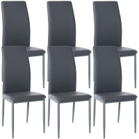6er Set Esszimmerst&uuml;hle SAVINO Kunstleder -...