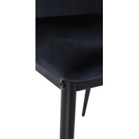 6er Set Esszimmerstühle SAVINO Samt - 99x41,5x40cm, sch