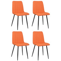 4er Set St&uuml;hle LENZ Stoff - 88x45x53cm, orange,...