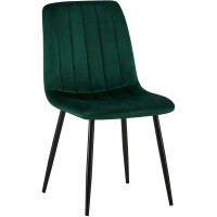 Stuhl LENZ Samt - 88x45x53cm, gr&uuml;n, Metall Gestell