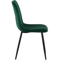 Stuhl LENZ Samt - 88x45x53cm, grün, Metall Gestell 4