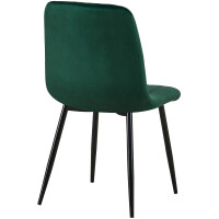 Stuhl LENZ Samt - 88x45x53cm, grün, Metall Gestell 5