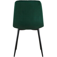 Stuhl LENZ Samt - 88x45x53cm, grün, Metall Gestell 6