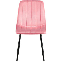 Stuhl LENZ Samt - 88x45x53cm, pink, Metall Gestell 3