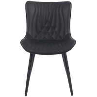 2er Set Stühle KELCE Kunstleder - 80,5x50x62cm, schwarz
