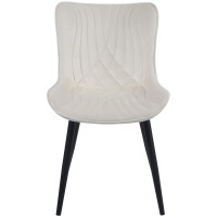 Stuhl KELCE Samt - 80,5x50x62cm, creme, Metall Gestell 2