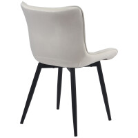 Stuhl KELCE Samt - 80,5x50x62cm, creme, Metall Gestell 4