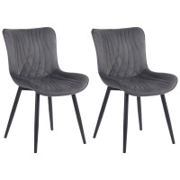 2er Set St&uuml;hle KELCE Samt - 80,5x50x62cm,...