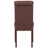 Esszimmerstuhl WALES Stoff | 98x45x63cm, braun, Holz Gestell