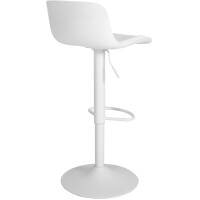 Barhocker höhenverstellbar Weiß KUSI - Kunstleder