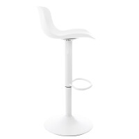 Barhocker 2er Set höhenverstellbar Weiß KUSI - Ku