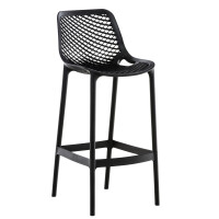 Barhocker modern Schwarz LORL - Kunststoff, 105x45x53cm