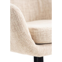 Barhocker mit Lehne Creme VILO - Stoffbezug, 99x55x46cm 5