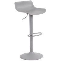 Barhocker 4er Set höhenverstellbar Grau JUTO - Kunststo
