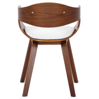 2er Set Stühle LONDON Kunstleder - 73x49x46cm, Walnuss/