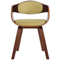 Besucherstuhl LONDON Stoff - 73x49x46cm, Walnuss/Hellgr&uuml