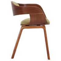 Besucherstuhl LONDON Stoff - 73x49x46cm, Walnuss/Hellgr&uuml