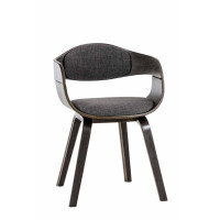 Besucherstuhl LONDON Stoff - 73x49x46cm, Grau/Hellgrau |...