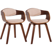 2er Set St&uuml;hle LONDON Stoff - 73x49x46cm,...