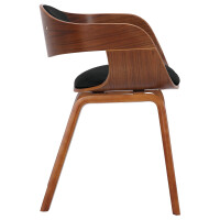 2er Set Stühle LONDON Stoff - 73x49x46cm, Walnuss/Schwa