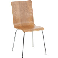 Besucherstuhl PEPE - 87x43x47cm, Eiche | Holz | Metall in...
