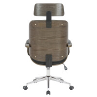 Bürostuhl Chefsessel KINGO Grau - 118x70x70, Schwarz/Gr