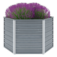 6-eckiges Hochbeet f&uuml;r Garten NOA Grau |...