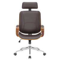Bürostuhl Chefsessel KINGO - 118x70x70, Walnuss/Braun |