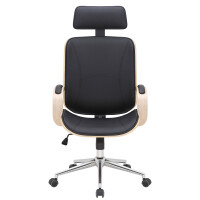 Bürostuhl Chefsessel KINGO - 118x70x70, Natur/Schwarz |