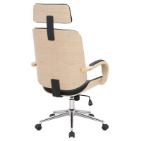 Bürostuhl Chefsessel KINGO - 118x70x70, Natur/Schwarz |