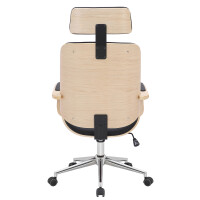 Bürostuhl Chefsessel KINGO - 118x70x70, Natur/Schwarz |
