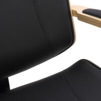 Bürostuhl Chefsessel KINGO - 118x70x70, Natur/Schwarz |
