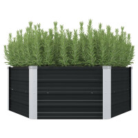 6-eckiges Hochbeet f&uuml;r Garten NOA Anthrazit |...