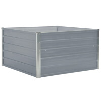 Hochbeet für Garten EMIL Quadrat Grau | 100x100x45cm | 