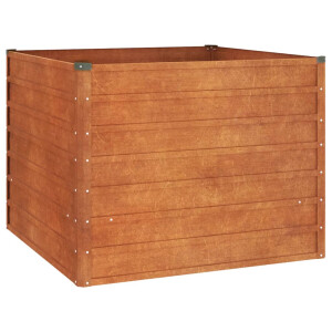 Hochbeet aus Cortenstahl ISAK | unten offen | 100x100x77cm