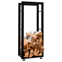 Kaminholzregal innen Metall SATLO| Schwarz, 25x40x100cm