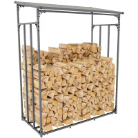 Kaminholzregal aussen mit Abdeckung HEOD | 70x130x165,...