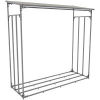 Kaminholzregal aussen mit Abdeckung HEOD | 70x185x185, Stahl